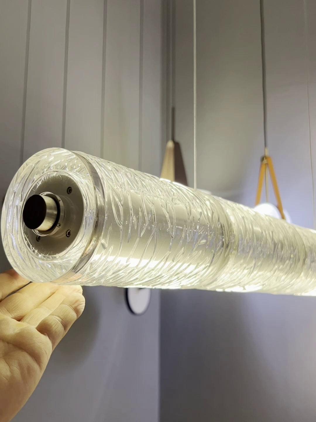 Karoa lámpara colgante lineal de vidrio