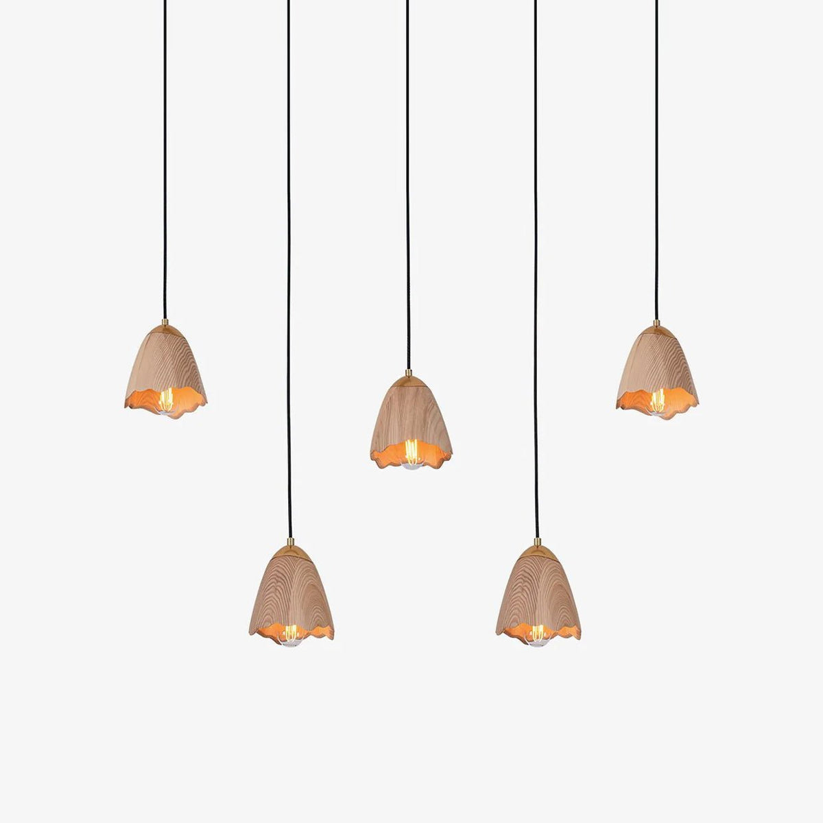 Sartin lámpara colgante moderna minimalista de madera en forma de campana