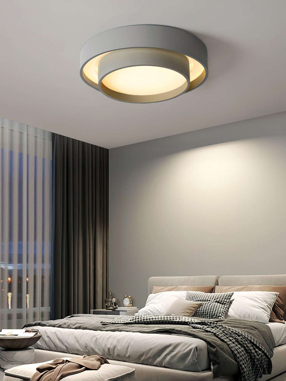 Velaline lámpara de techo doble capa moderna cilindro