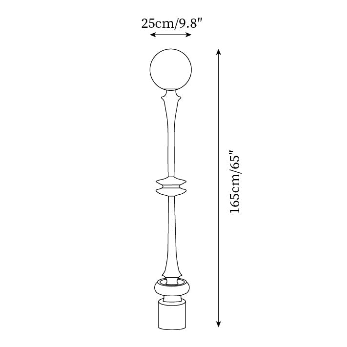 Spindle lámpara de pie