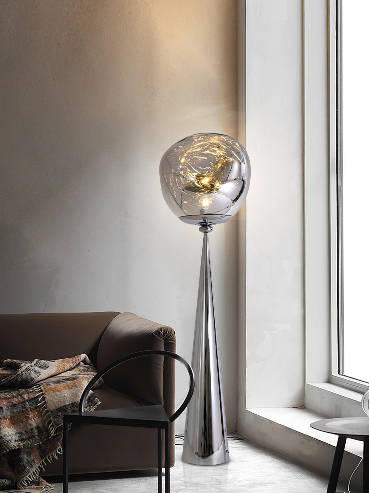 Ovexin lámpara de pie gris contemporánea