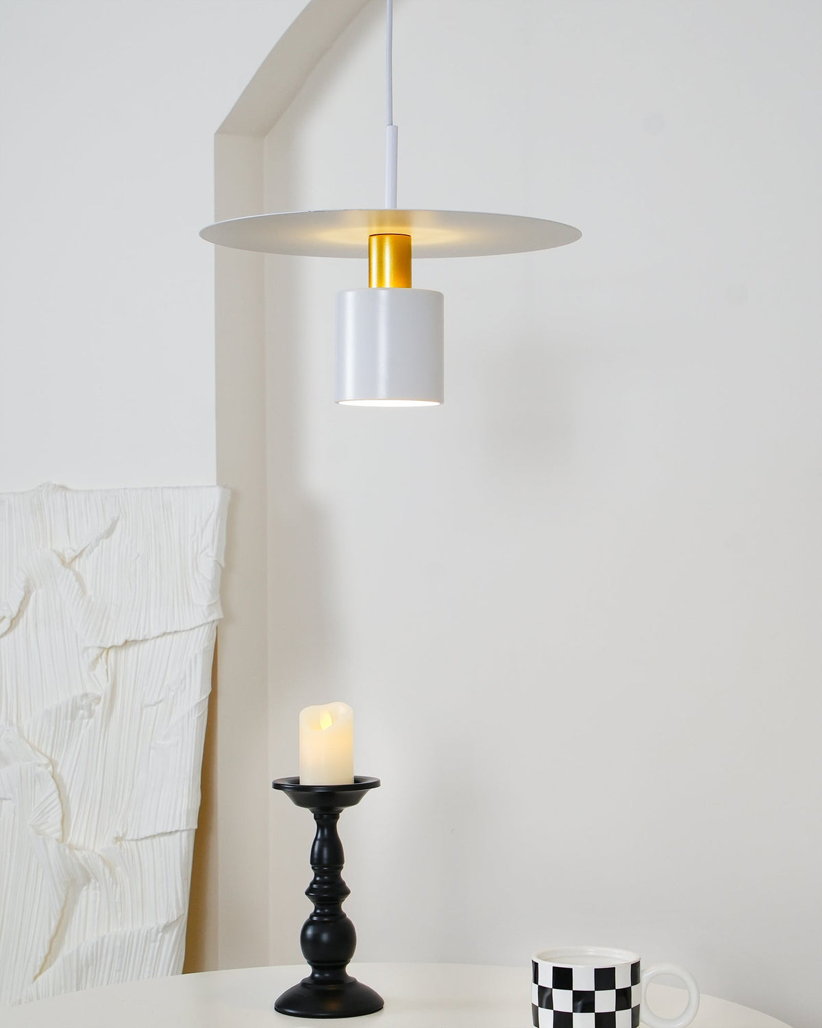 Erixy lámpara colgante cilindro disco industrial