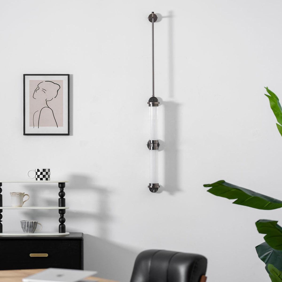 Eirirella aplique de pared Premium nórdico de vidrio vertical