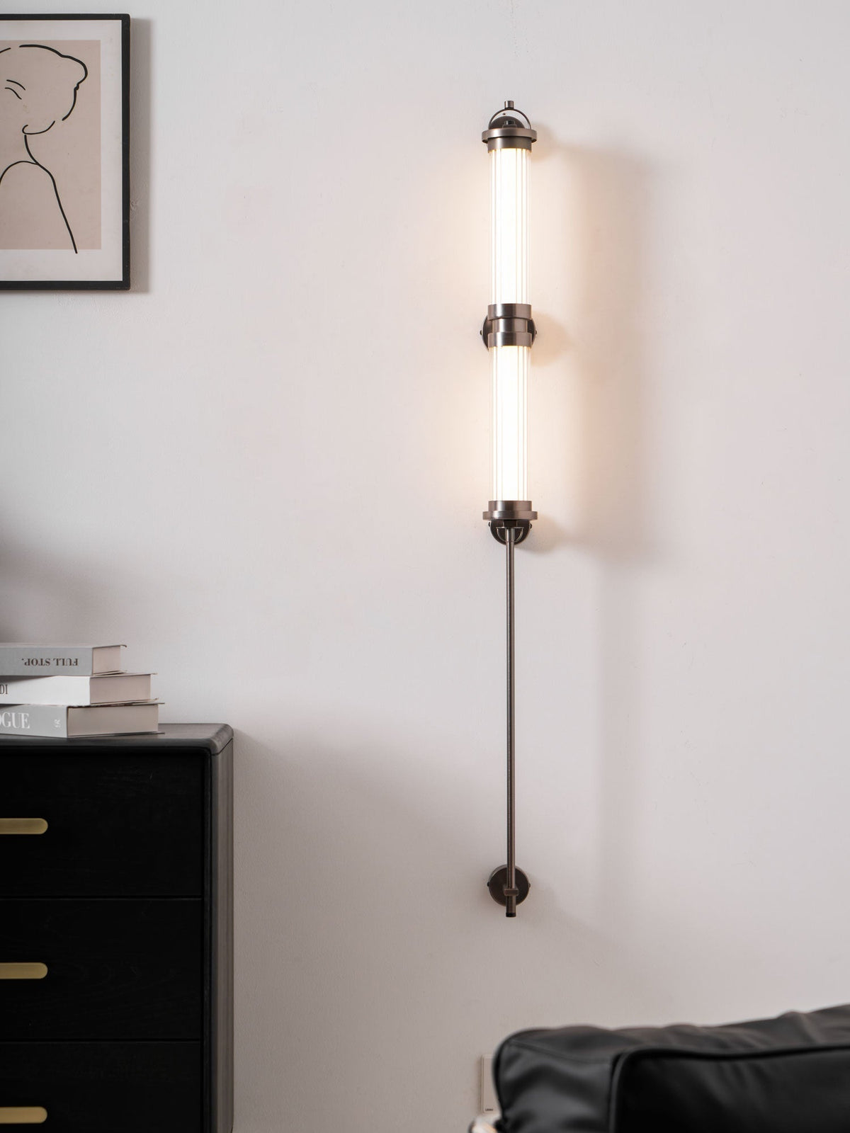 Eirirella aplique de pared Premium nórdico de vidrio vertical