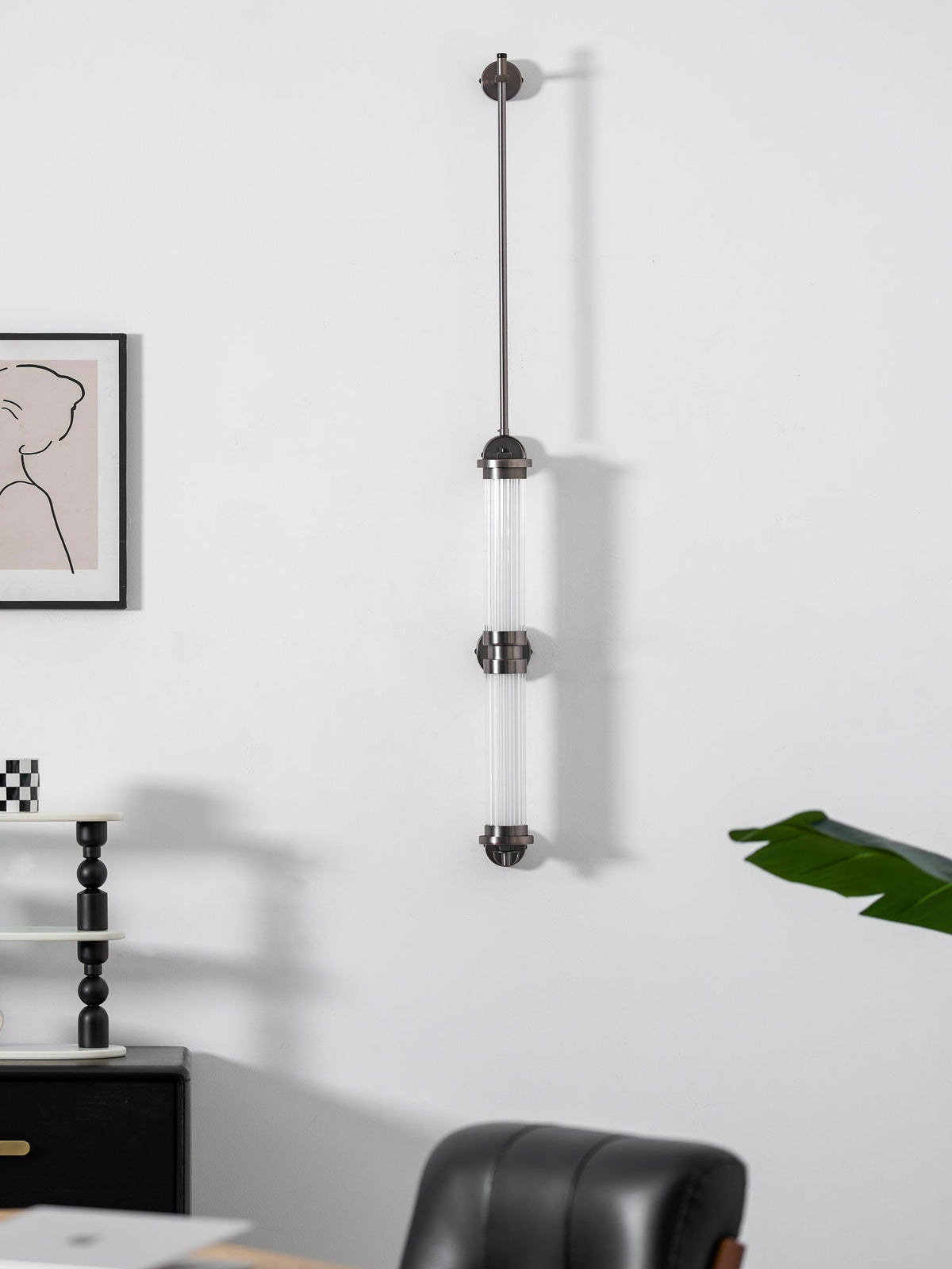 Eirirella aplique de pared Premium nórdico de vidrio vertical