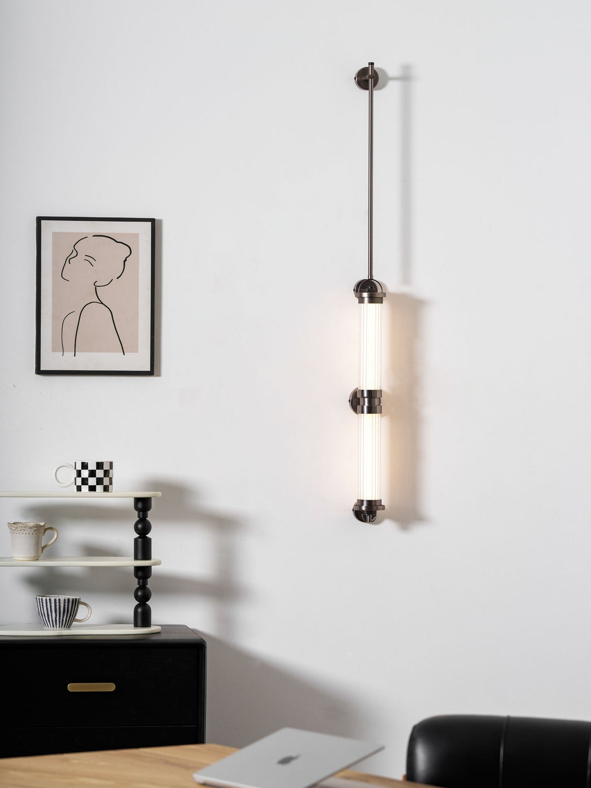 Eirirella aplique de pared Premium nórdico de vidrio vertical
