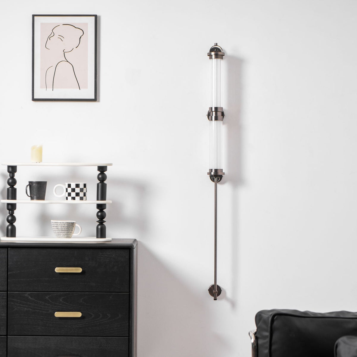 Eirirella aplique de pared Premium nórdico de vidrio vertical