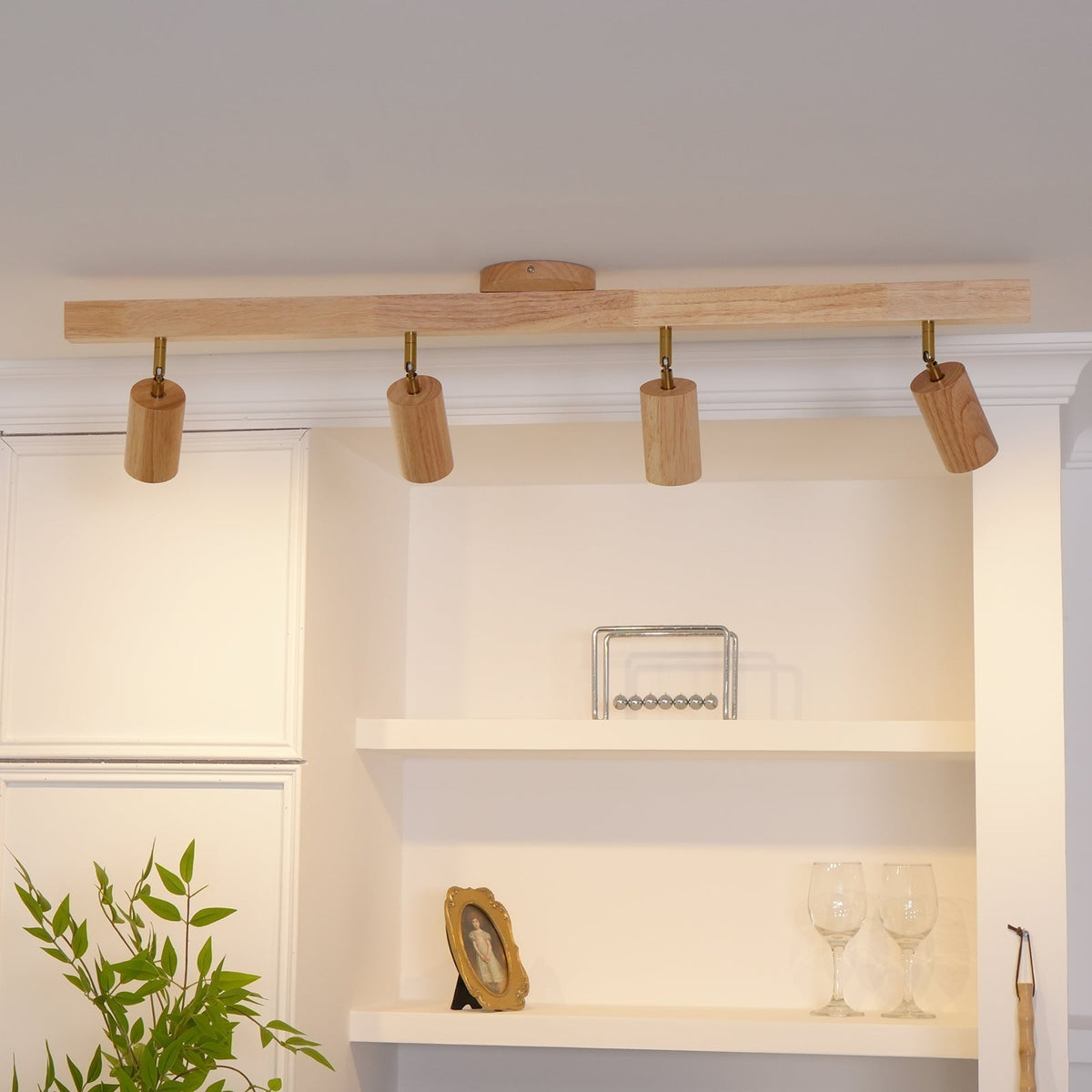 Aim Foco de Iluminación de Riel de Madera Clásica