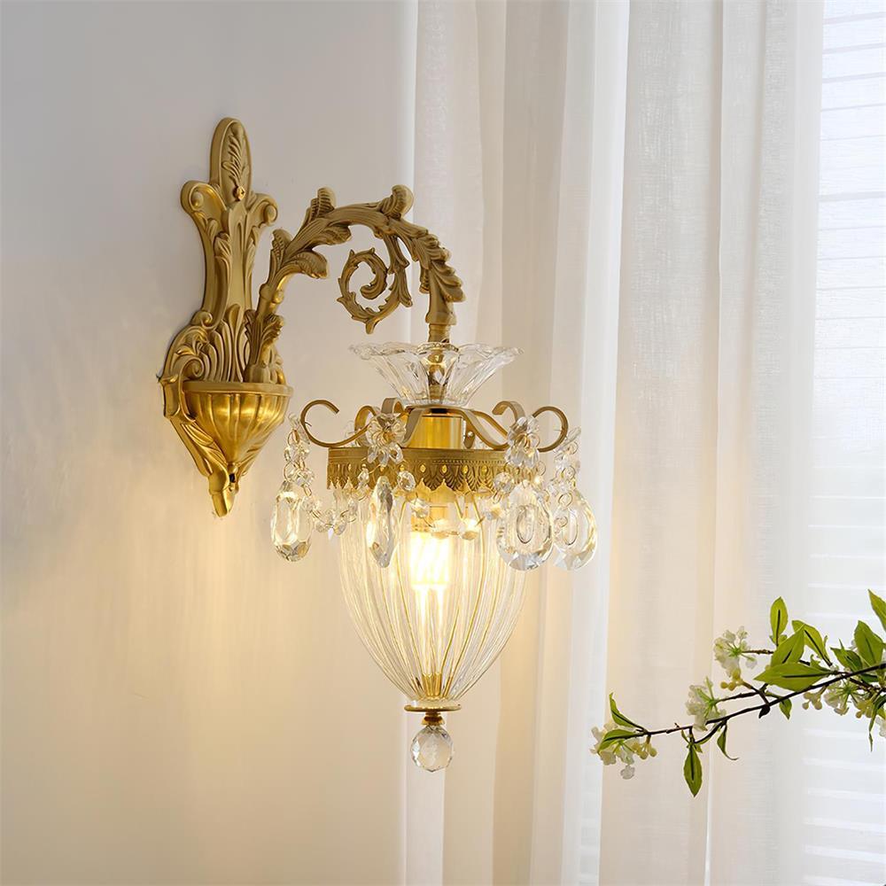 Vireon aplique de pared doble dorado moderno
