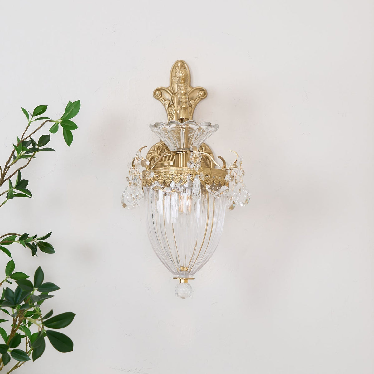 Vireon aplique de pared doble dorado moderno