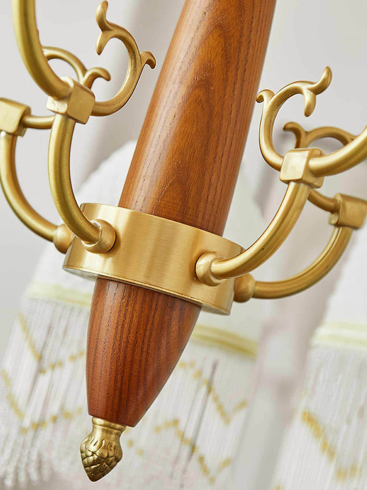 Yave lámpara de araña Vintage con borlas y vidrio