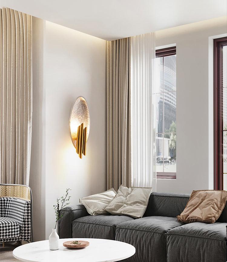 Aurerielle aplique de pared dorado negro minimalista