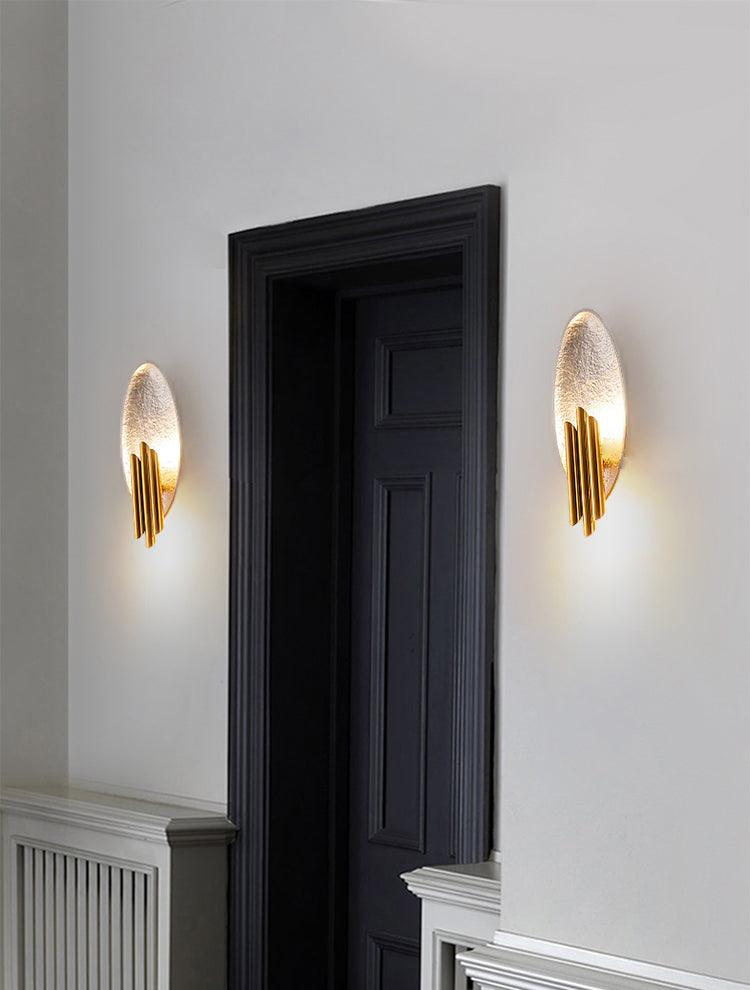 Aurerielle aplique de pared dorado negro minimalista