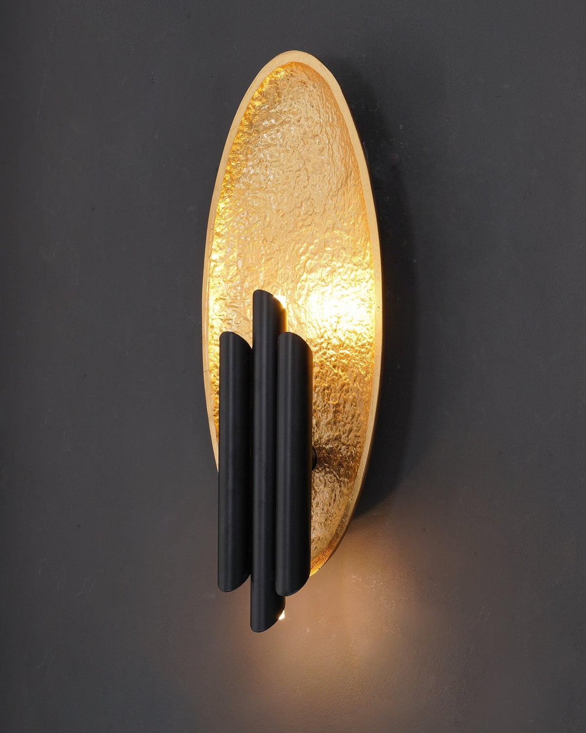 Aurerielle aplique de pared dorado negro minimalista