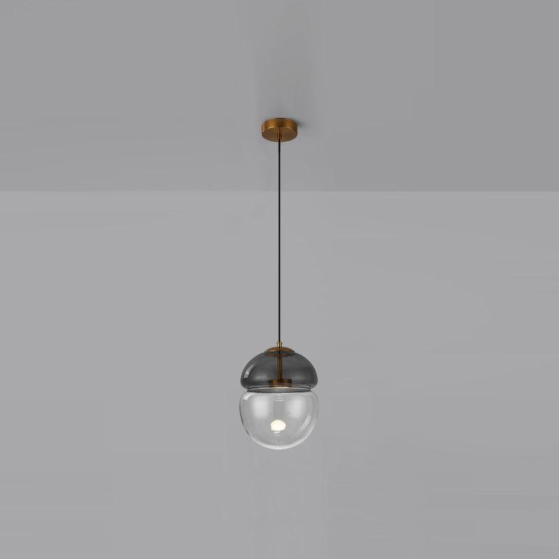 Aged lámpara colgante moderna minimalista cúpula de vidrio envejecida