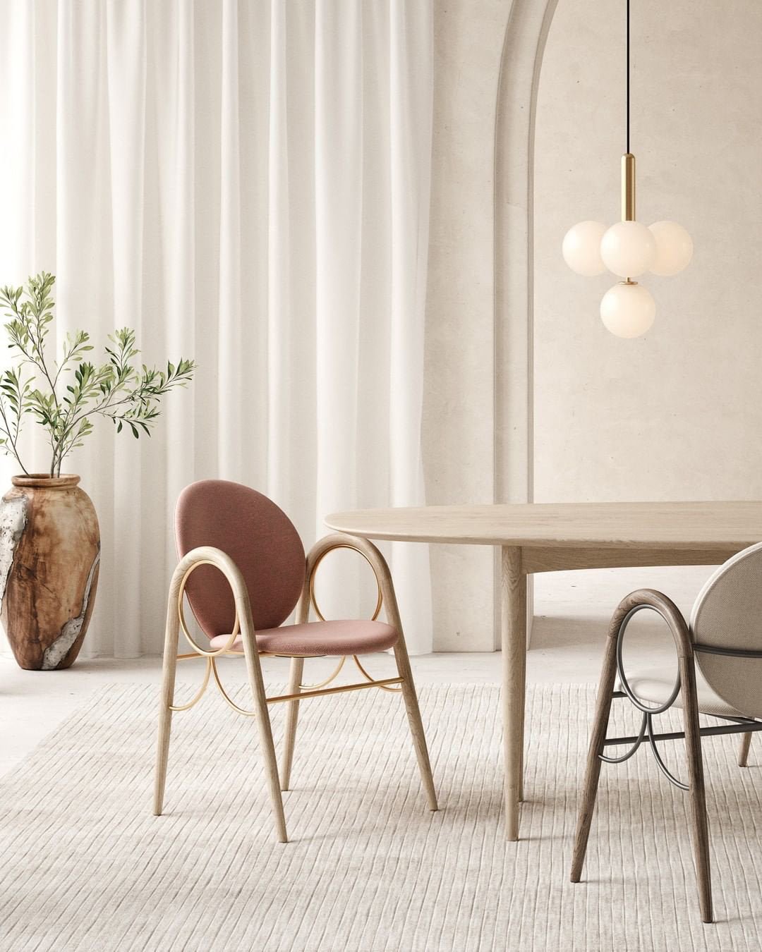 Azorila lámpara colgante moderna minimalista de latón y vidrio