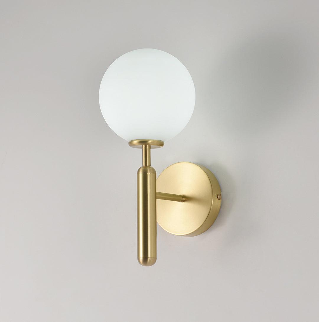 Ilirila aplique de pared moderno minimalista de latón y vidrio