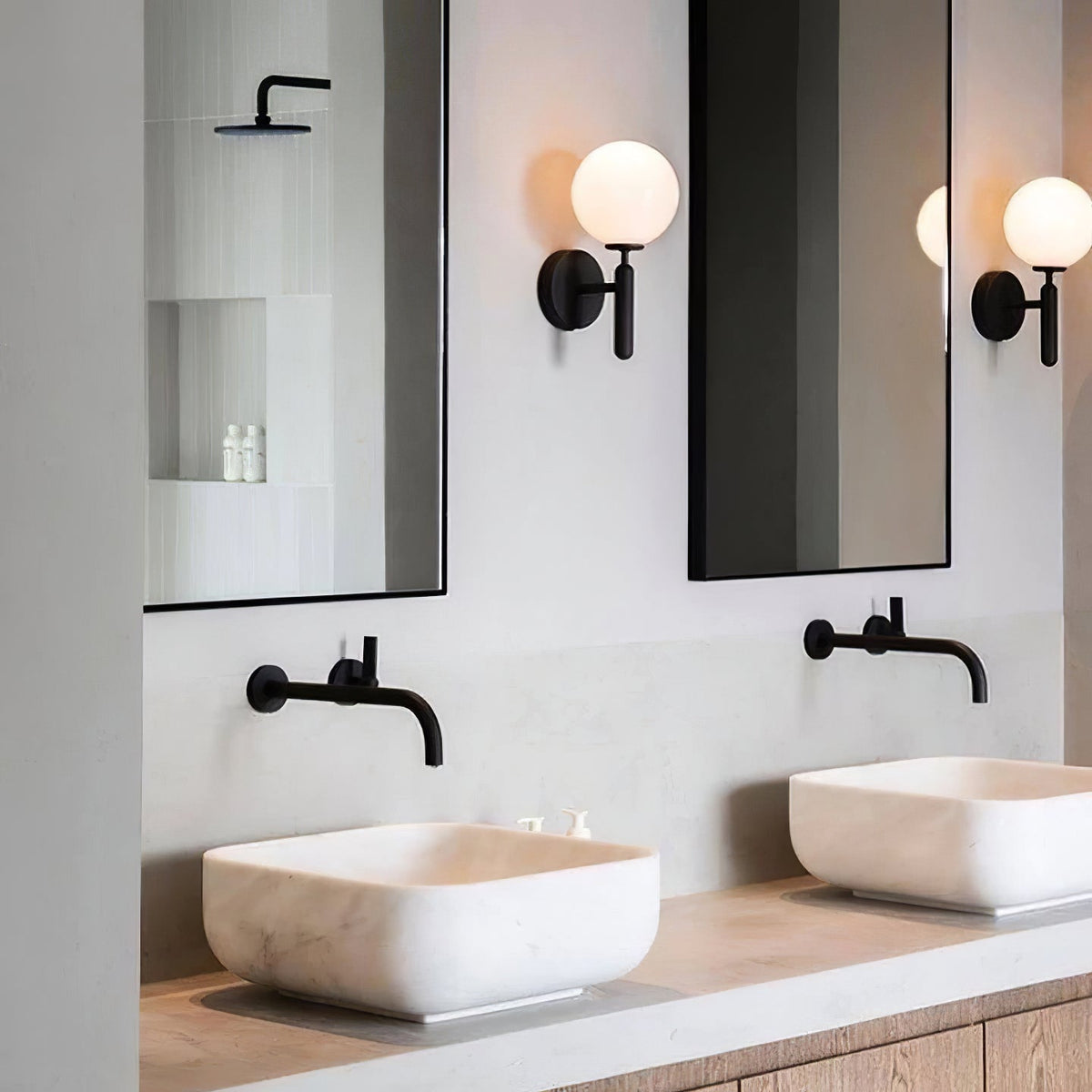 Ilirila aplique de pared moderno minimalista de latón y vidrio
