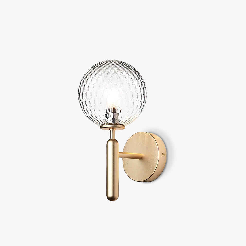 Kynlo aplique de pared con globos de vidrio claro estilo nórdico enchufable esfera