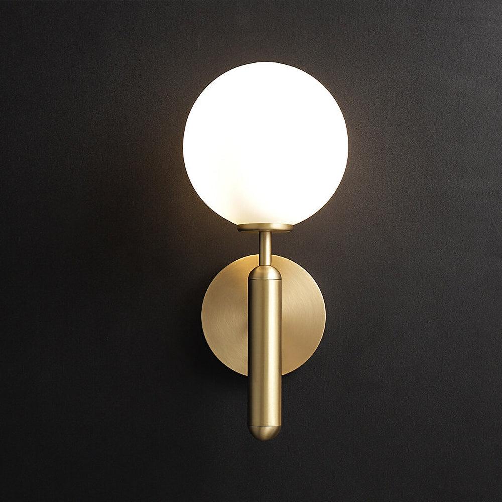 Ilirila aplique de pared moderno minimalista de latón y vidrio
