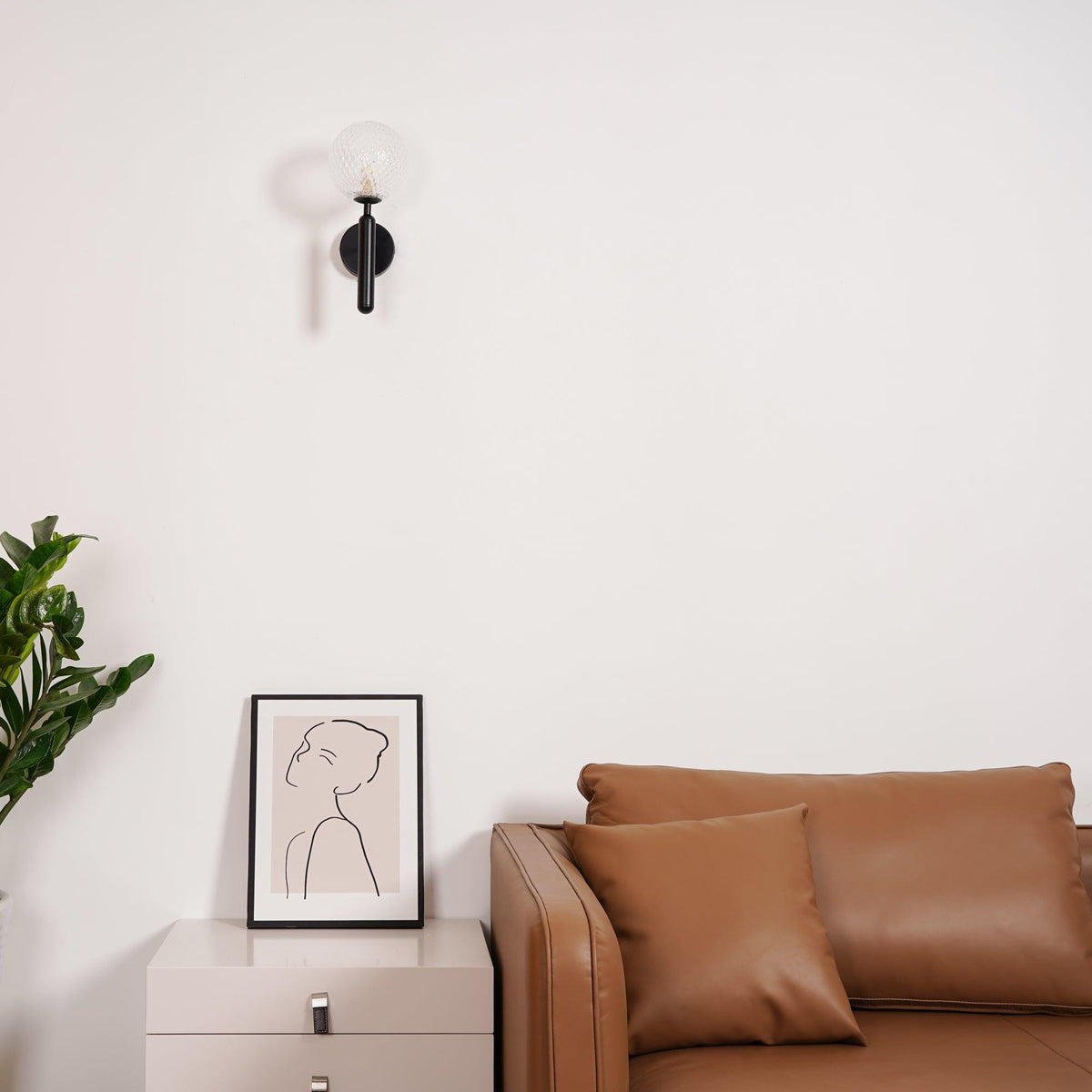 Kynlo aplique de pared con globos de vidrio claro estilo nórdico enchufable esfera