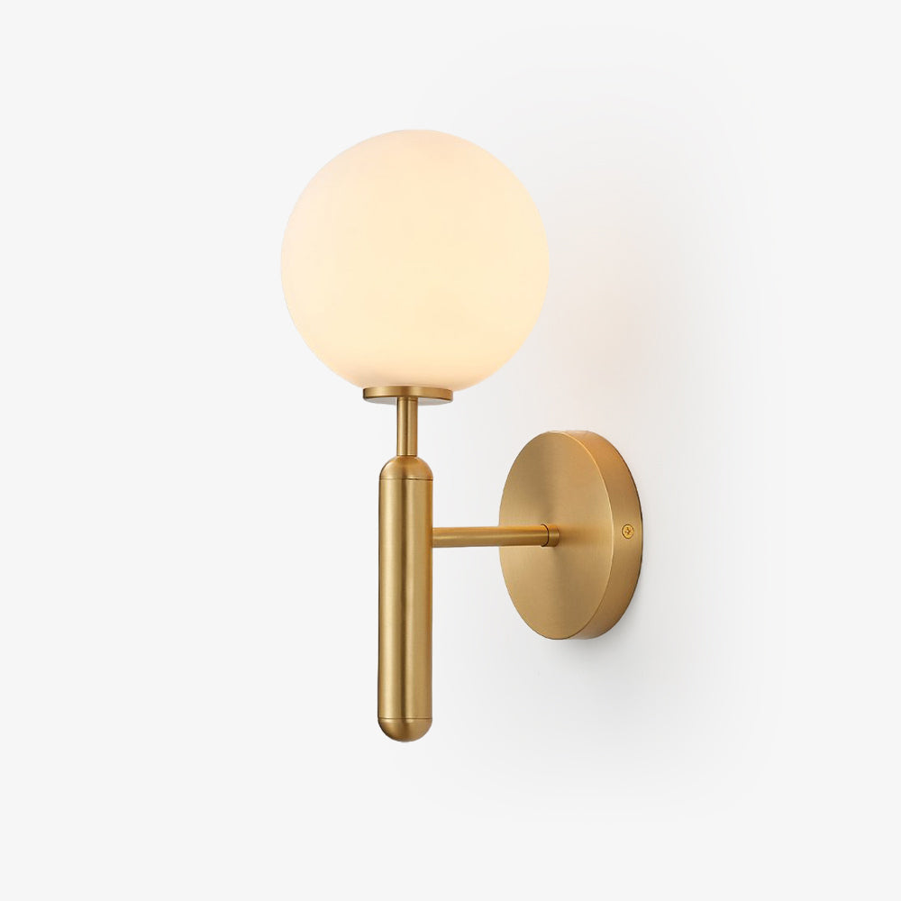 Ilirila aplique de pared moderno minimalista de latón y vidrio