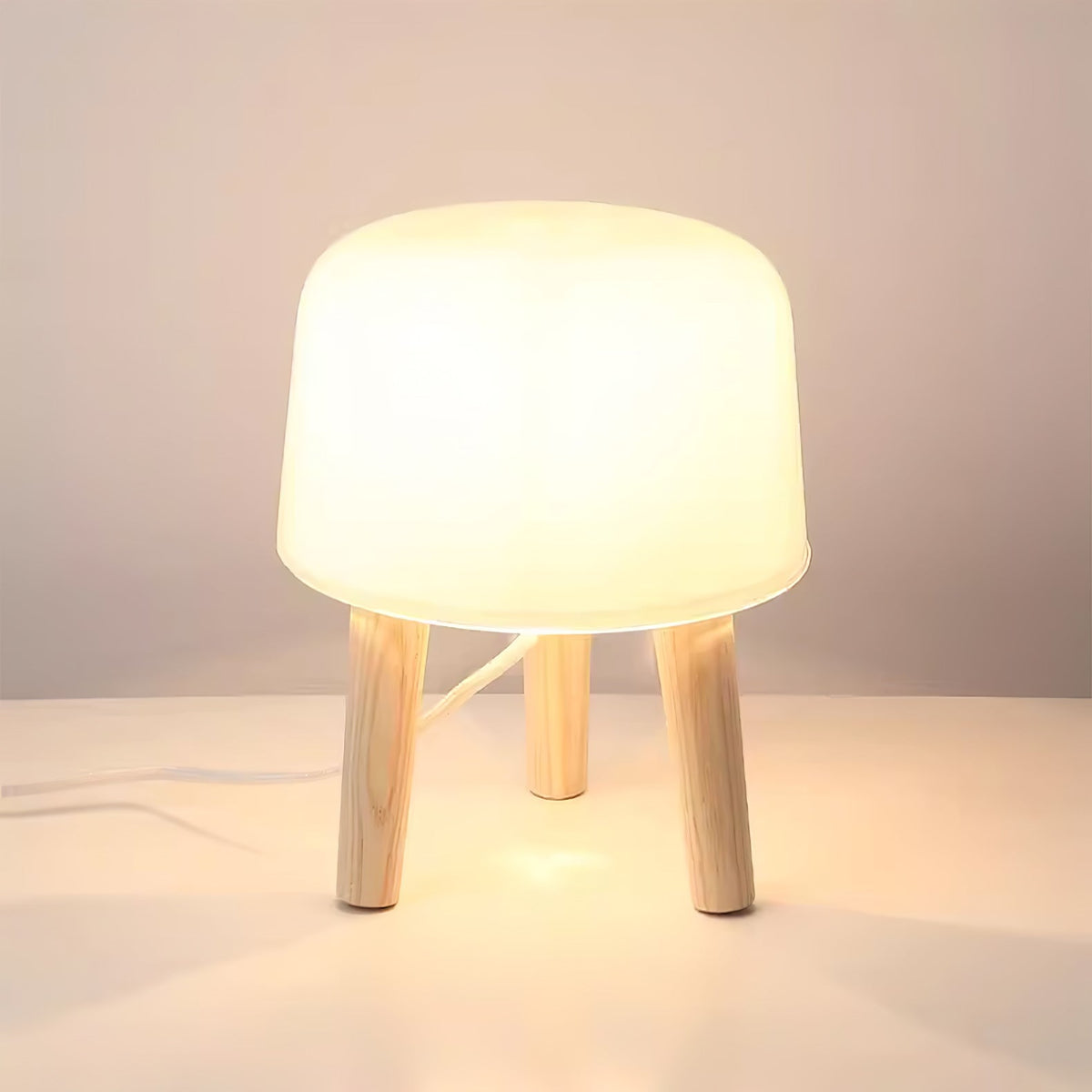 GlowPod lámpara de mesa de madera