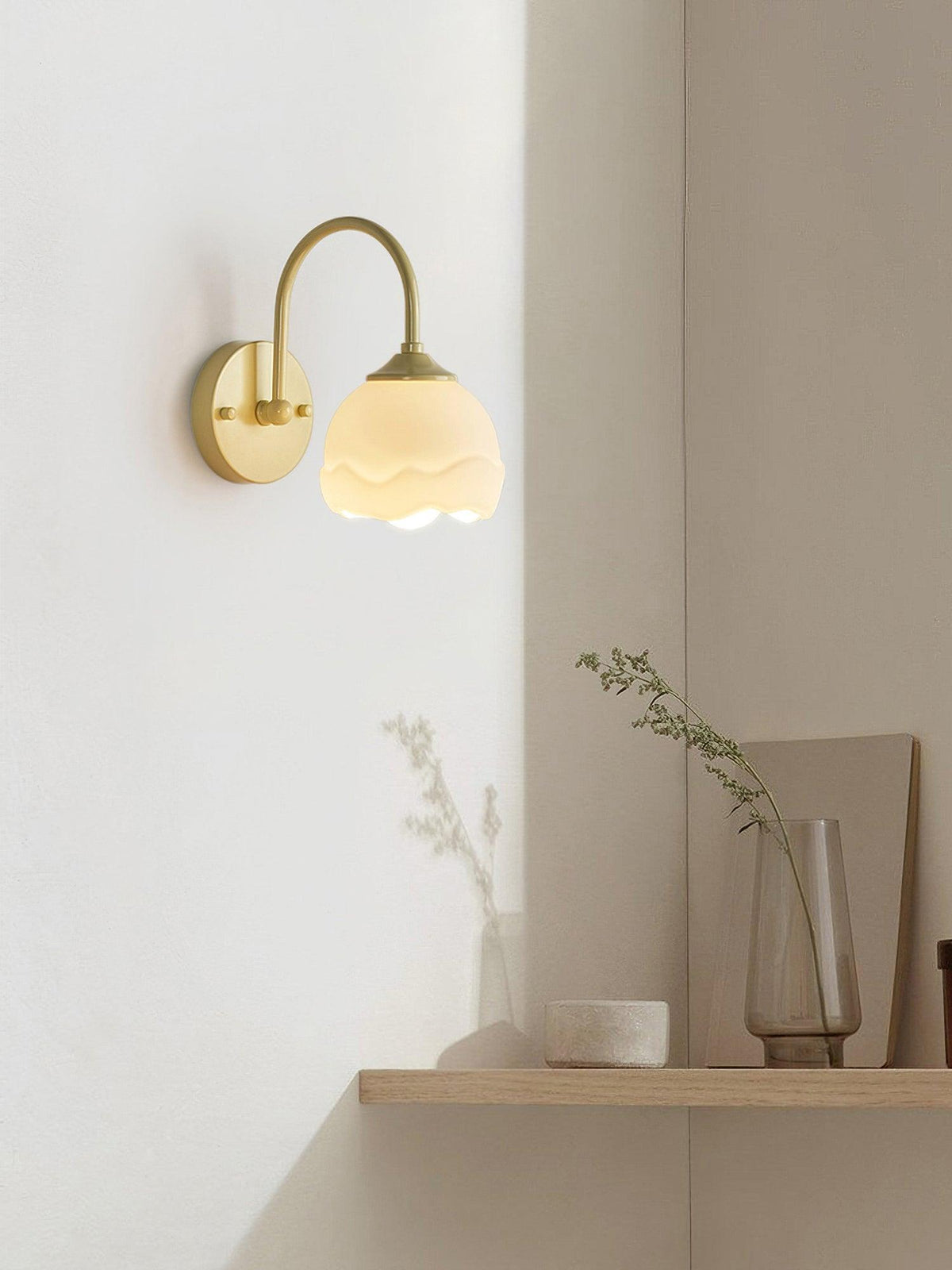 Velorenne aplique de pared elegante de vidrio