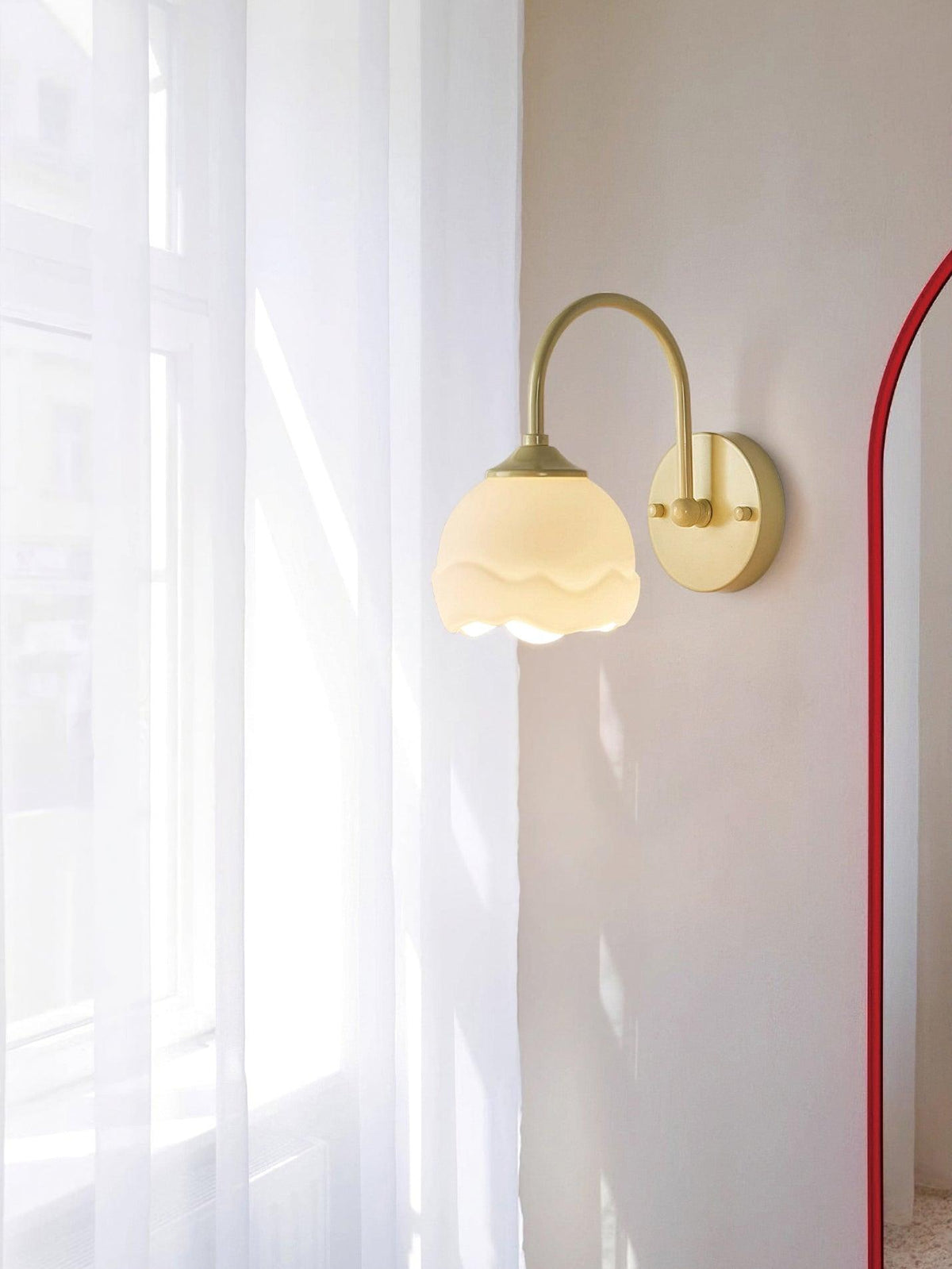 Velorenne aplique de pared elegante de vidrio