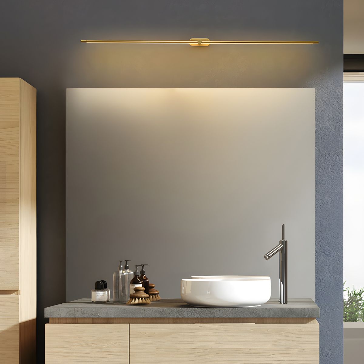 Selisira aplique de pared lineal minimalista recargable