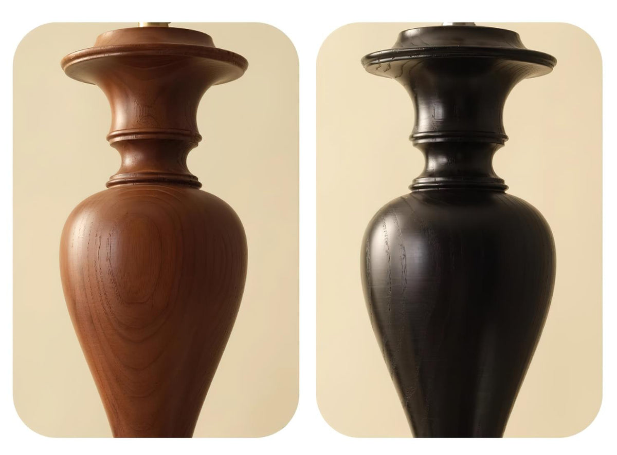 Elviora lámpara de araña de madera y vidrio estilo mid-century