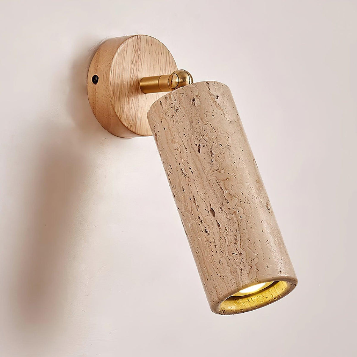 Delo aplique de pared ajustable de travertino