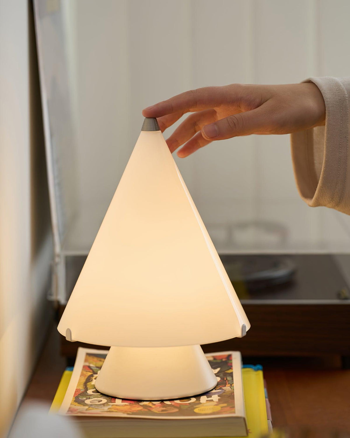 Lrtvin lámpara de mesa minimalista de vidrio