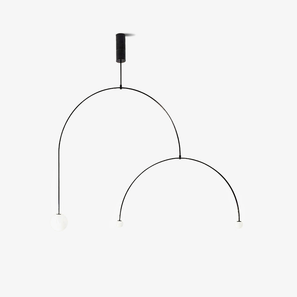 Lustra Chandelier Mobile Black Minimalist