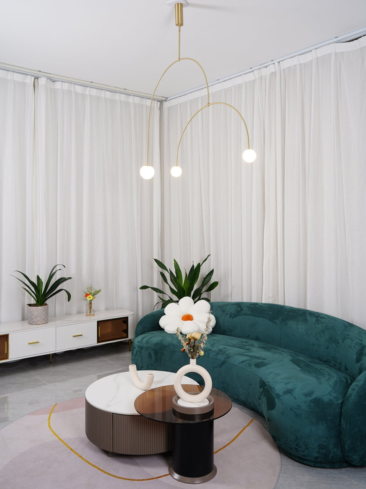 Lustra Chandelier Mobile Black Minimalist