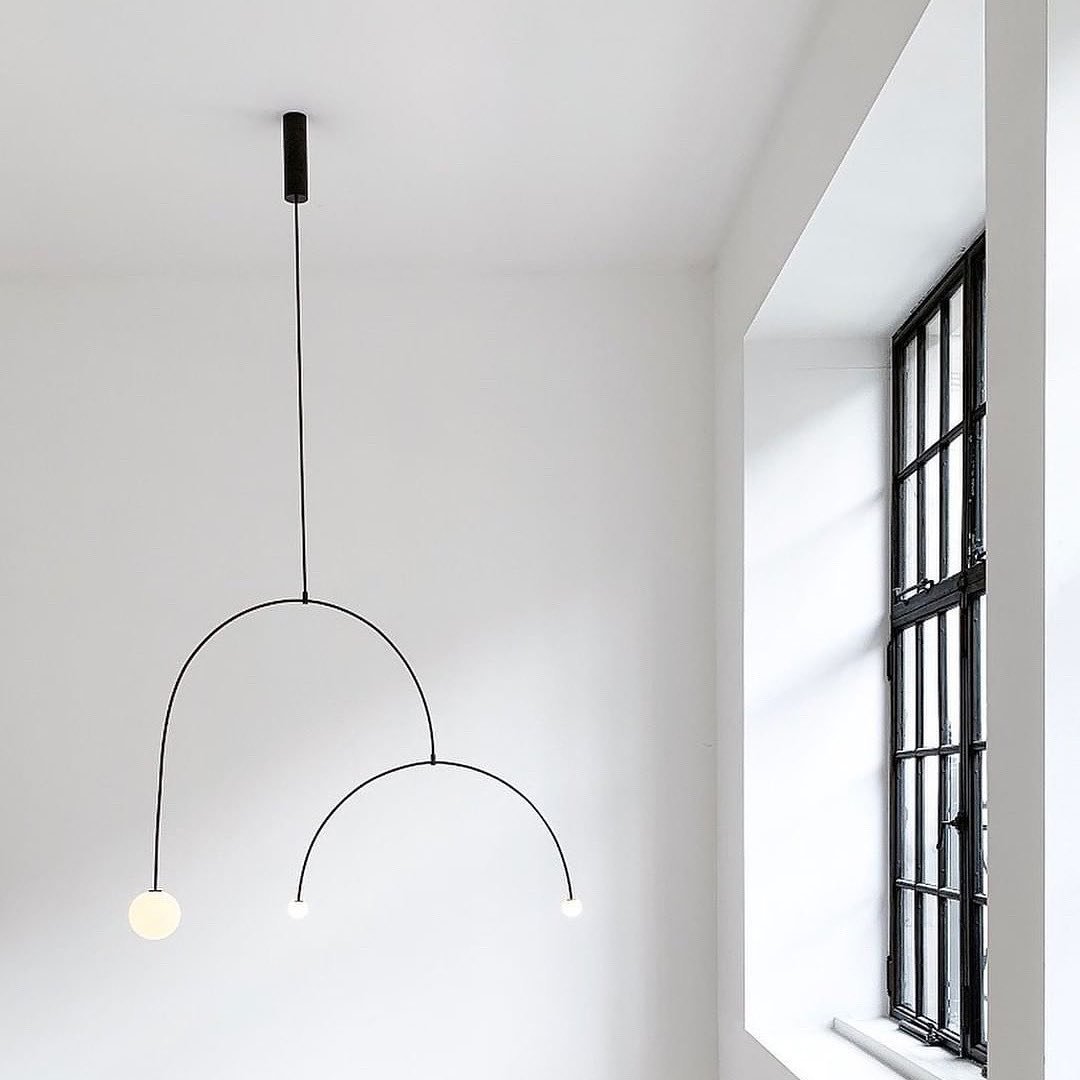 Lustra Chandelier Mobile Black Minimalist