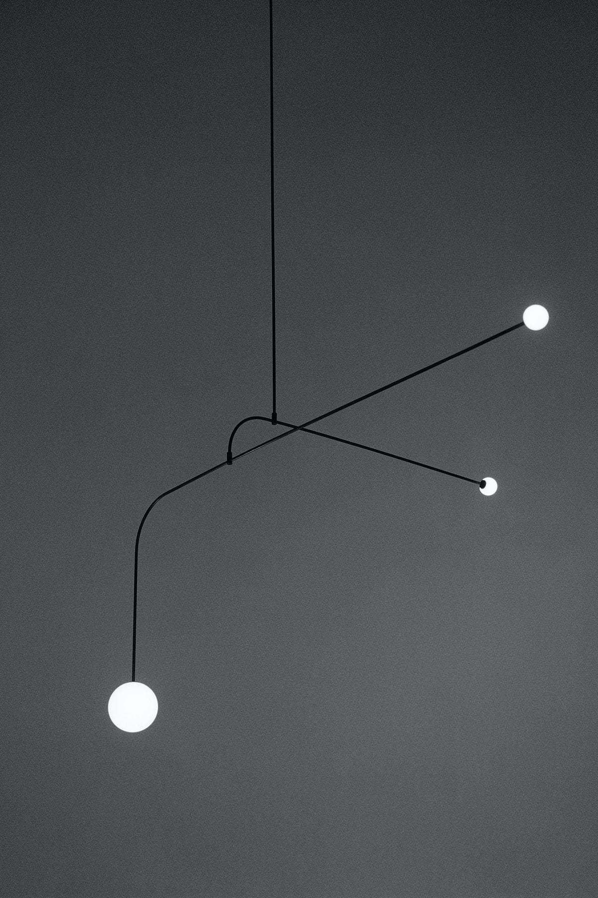 Lustra Chandelier Mobile Black Minimalist