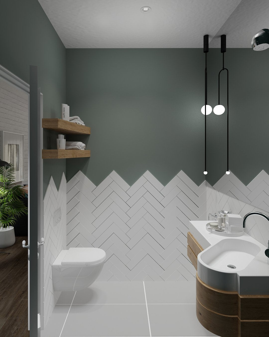 Lustra Chandelier Mobile Black Minimalist