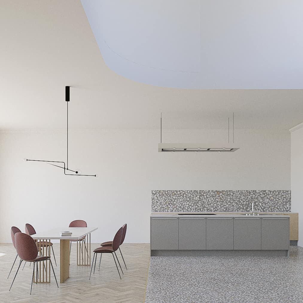 Lustra Chandelier Mobile Black Minimalist
