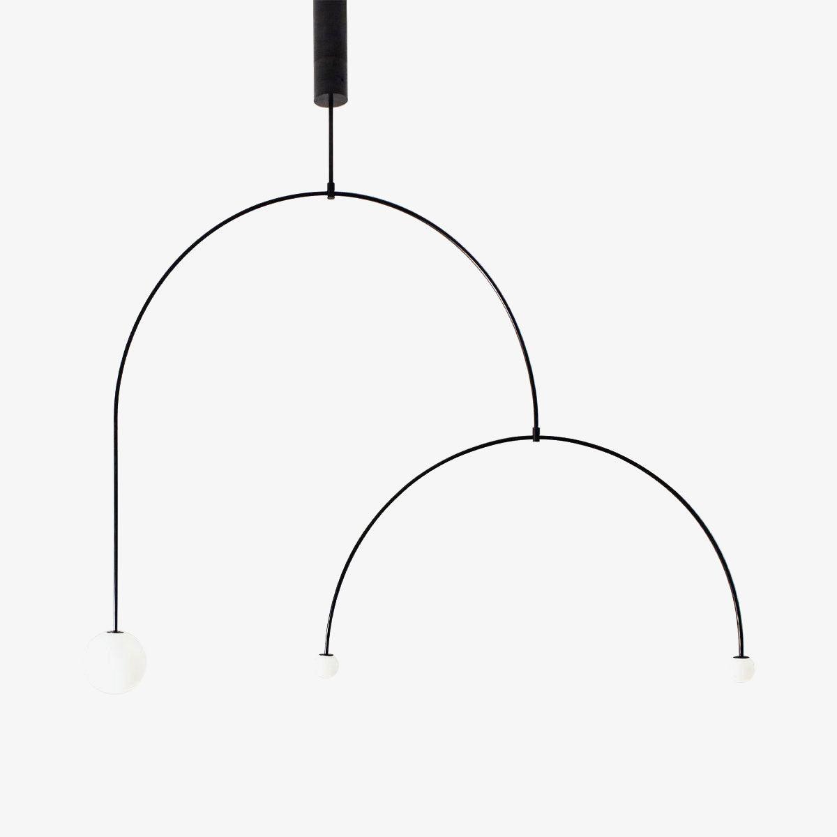 Lustra Chandelier Mobile Black Minimalist