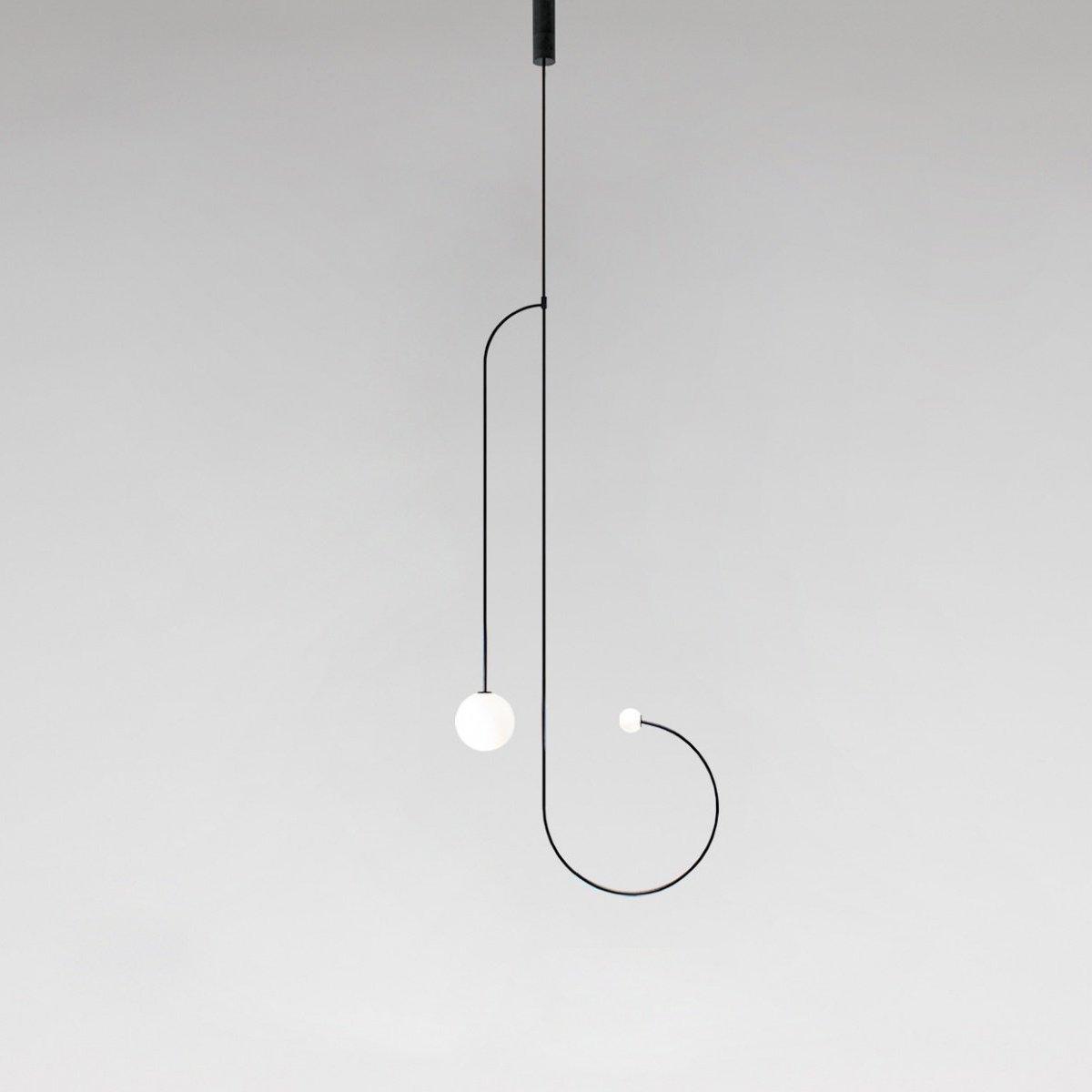 Lustra Chandelier Mobile Black Minimalist