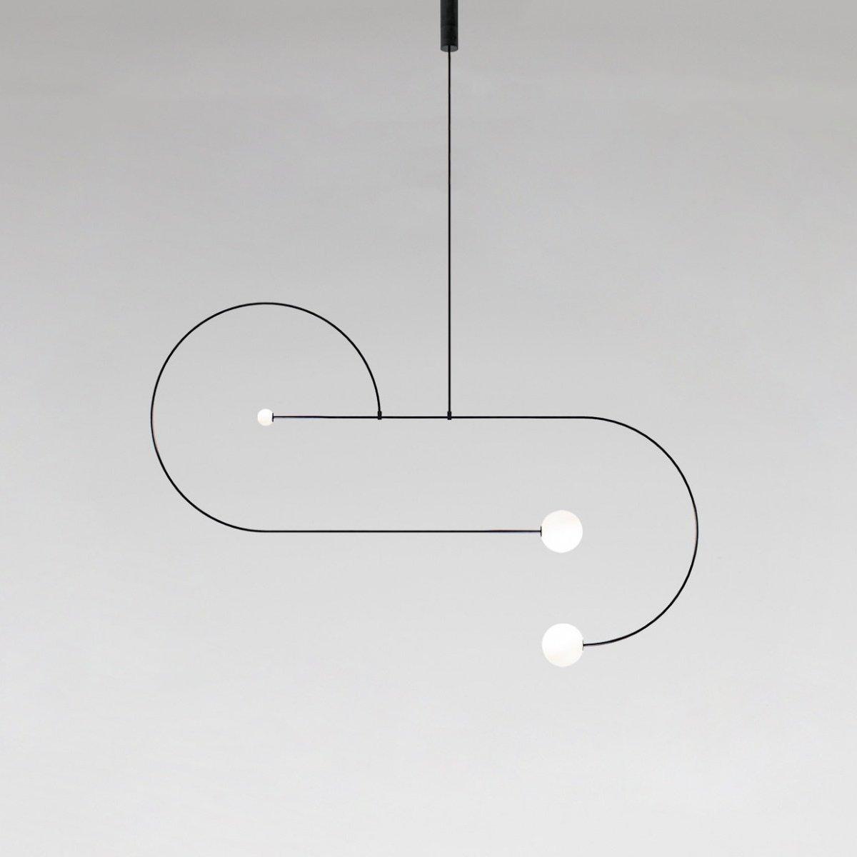 Lustra Chandelier Mobile Black Minimalist