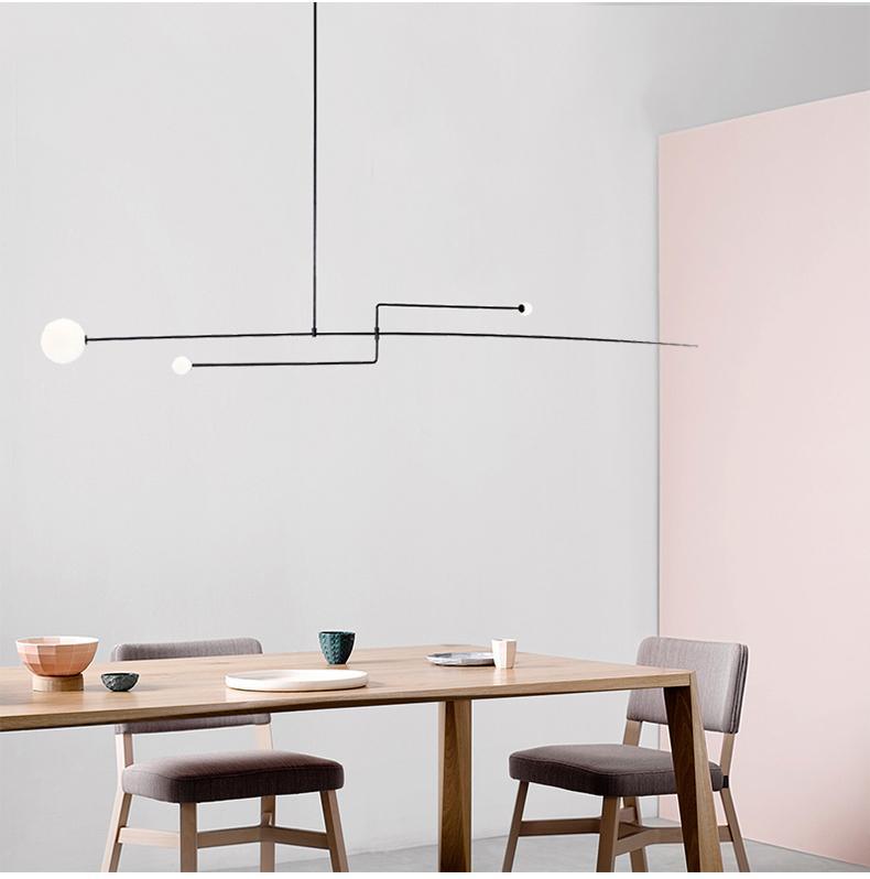 Lustra Chandelier Mobile Black Minimalist