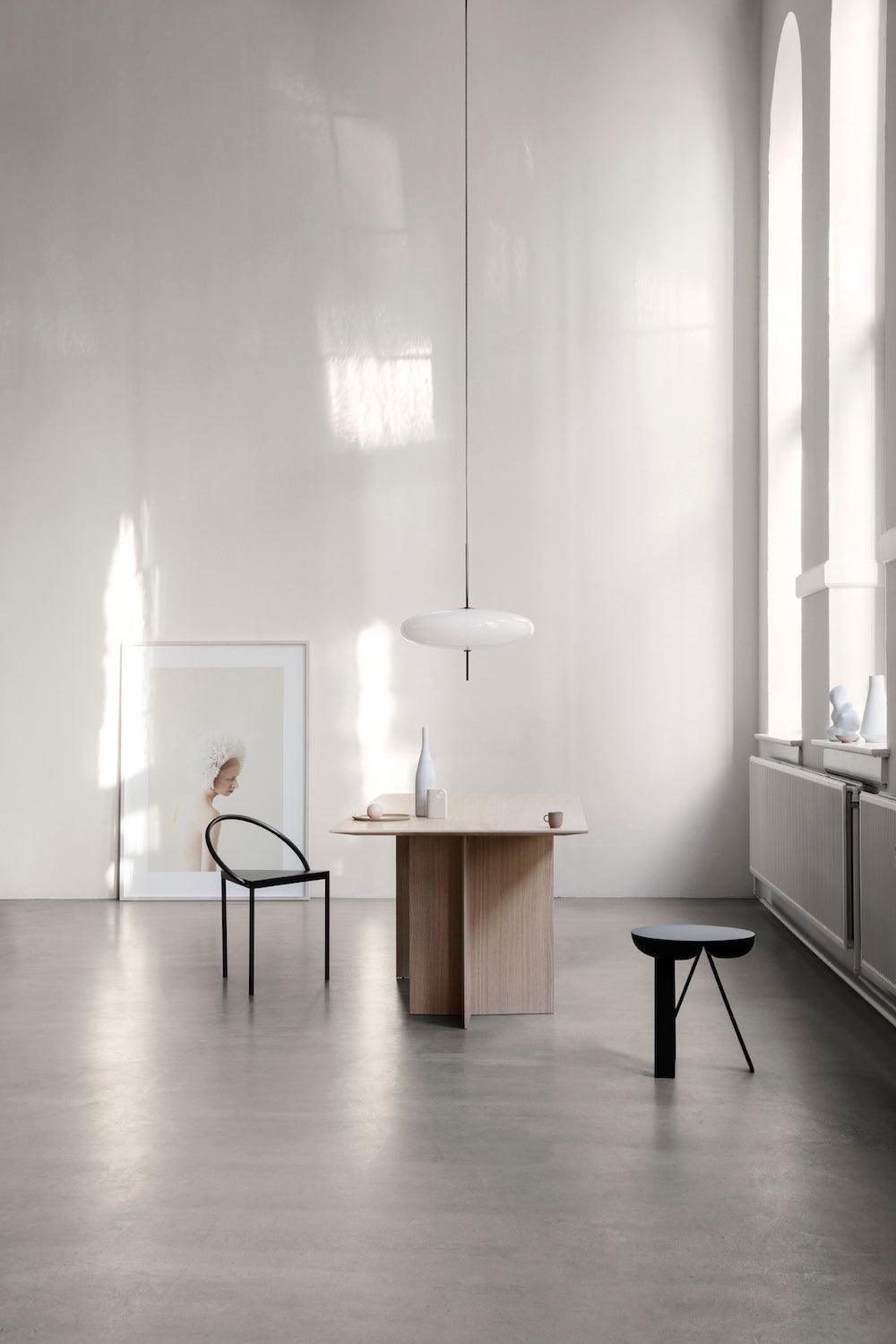Rivaniella lámpara colgante unida pintada en negro para sala de estar