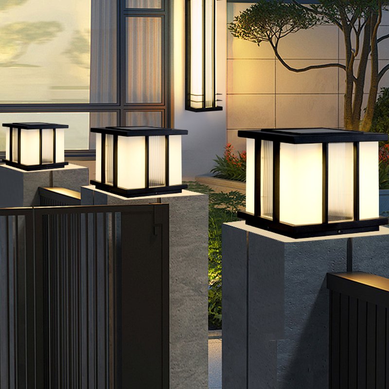 Rild luminaria exterior moderna de vidrio en cubo
