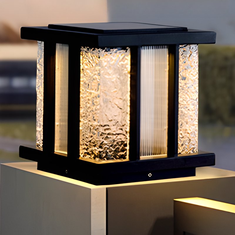 Rild luminaria exterior moderna de vidrio en cubo