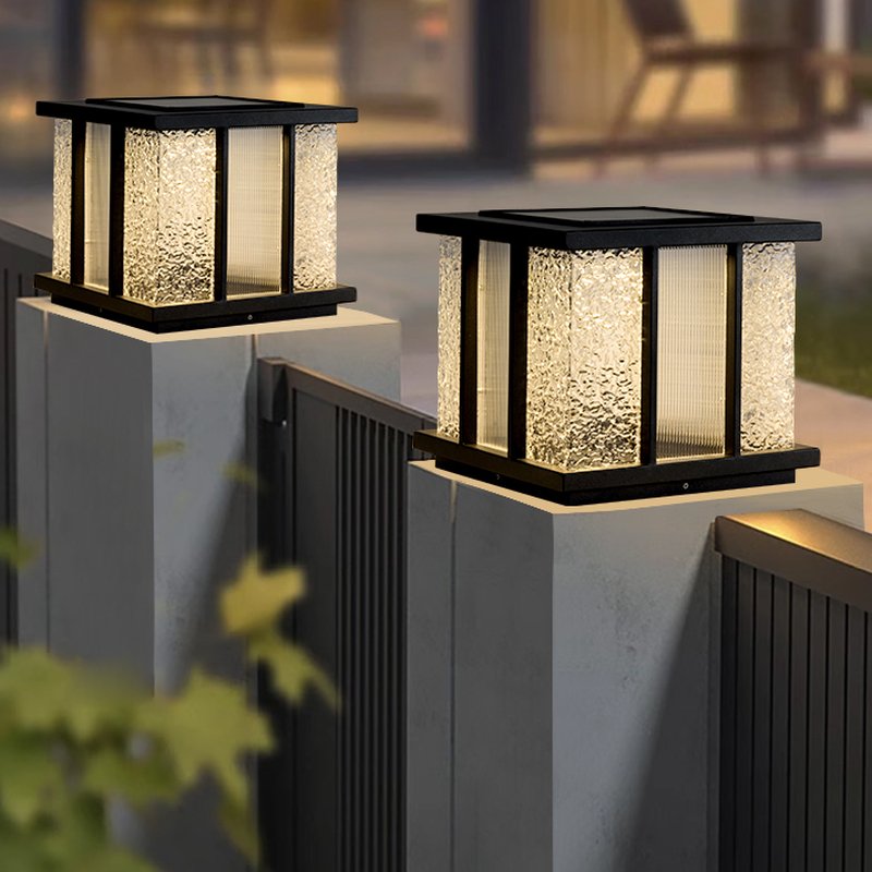 Rild luminaria exterior moderna de vidrio en cubo