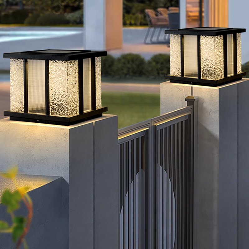 Rild luminaria exterior moderna de vidrio en cubo
