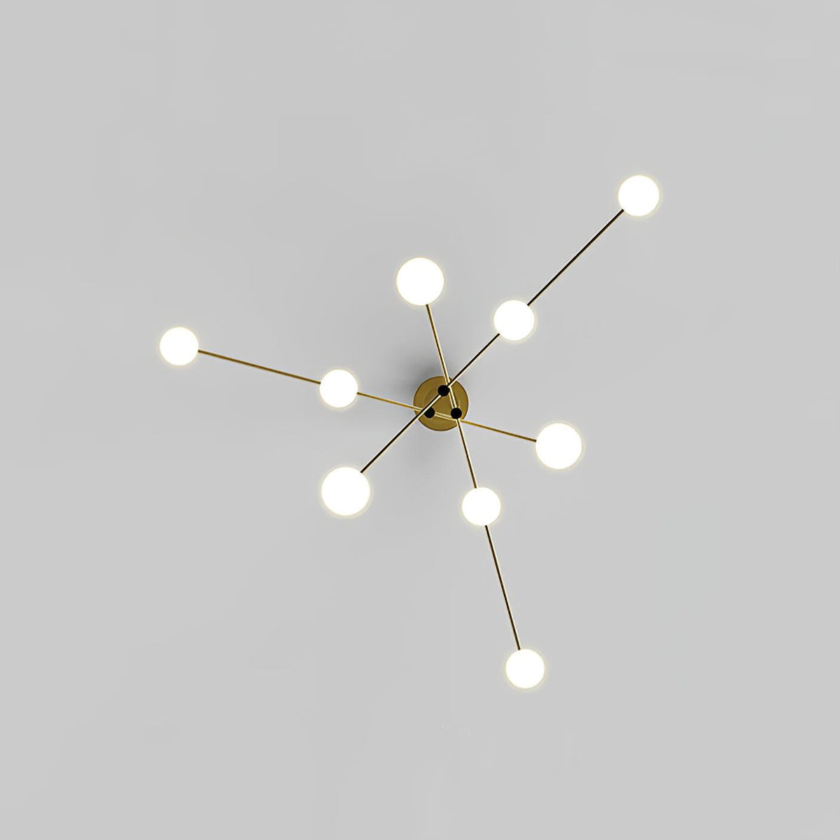 Dluxen lámpara de araña de brazo largo moderna 6-Light