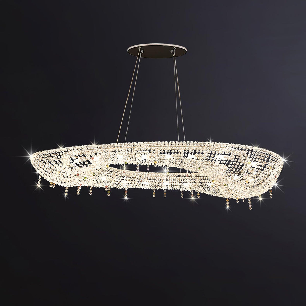 Bior lámpara colgante con detalles de cristal